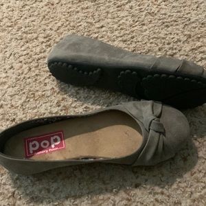 Pop Flats with memory foam, gray, size 6